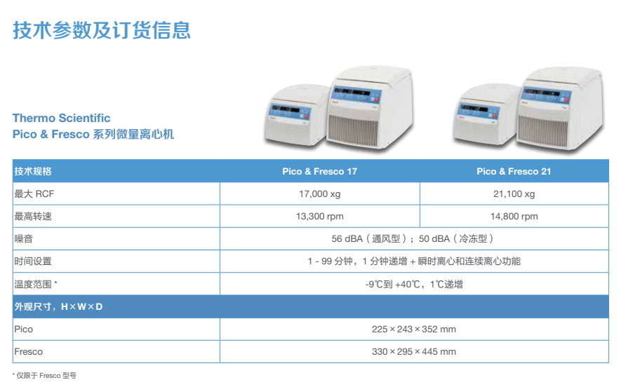 Thermo Pico 17\Fresco 17微量离心机